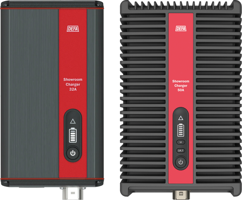 Abbildung DEFA showroom chargers