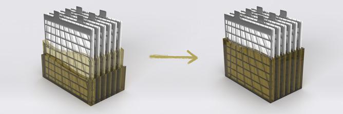 Das Bild zeigt die Grafik des Aufbaus vom inneren einer Gel-Batterie.