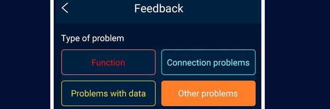 The graphic shows the "Problem selection" area in the intAct Battery Check app.