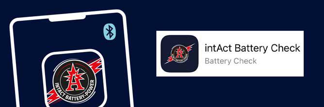 Das Bild zeigt die Grafik der intAct Battery Check App.