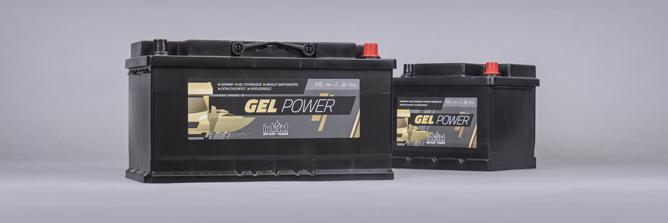 Das Bild zeigt zwei schwarze Batteriekästen mit der Aufschrift intAct GEL-Power
