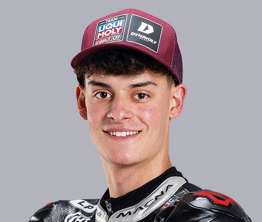 Das Bild zeigt den Moto3-Fahrer David Almansa vom intact GP-Team.