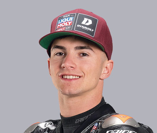 Das Bild zeigt den Moto3-Fahrer David Munoz vom intact GP-Team.