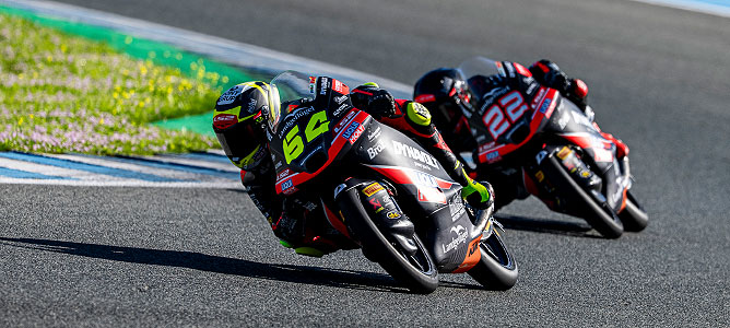 The two Moto3 riders David Munoz and David Almansa