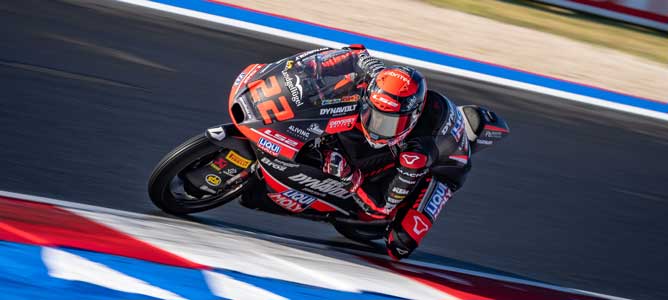 David Almansa on his Moto3-Bike